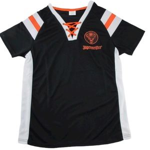 JAGERMEISTER Limited Edition Lace Up Football Jersey 56 Yard Line Shirt Womens
